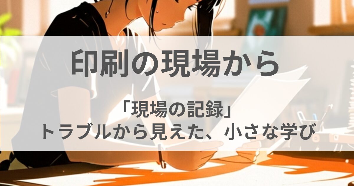 印刷の現場から