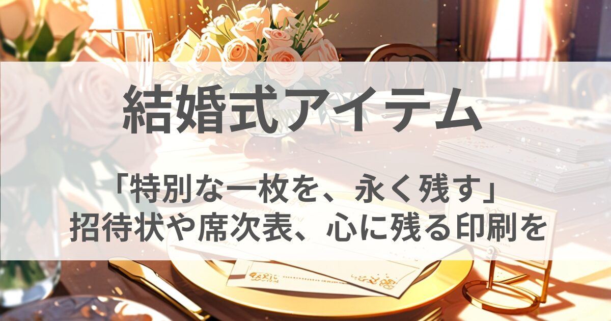 結婚式アイテム