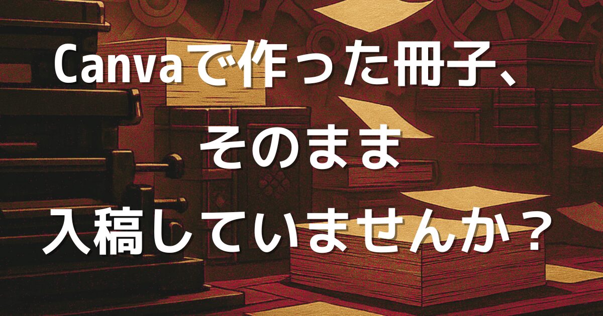 Canvaで作る失敗しない冊子の考え方タイトル